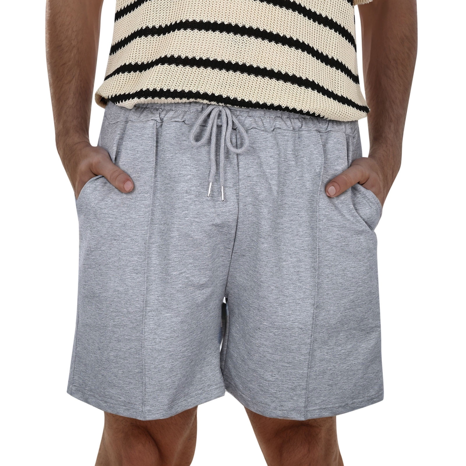 Wyzesi Cargo Shorts for Men 44 Waist Mens Fashion Solid Drawstring