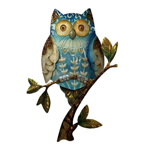 Eangee Home Design m7031 Owl Wall Decor, Blue