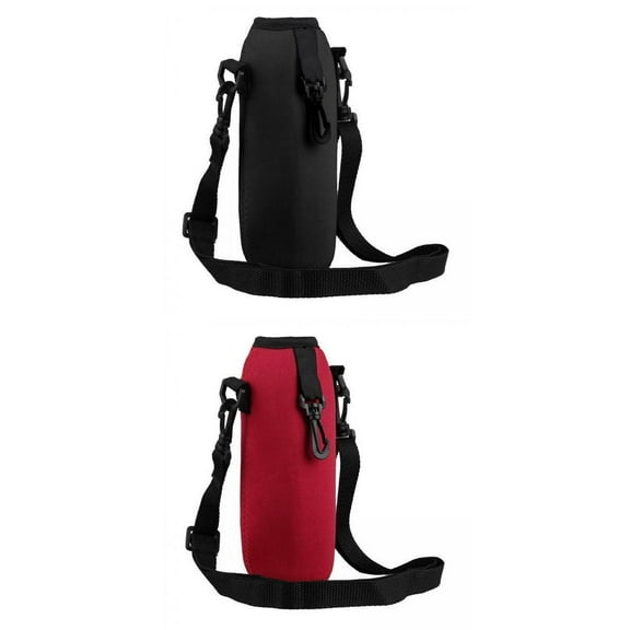 Set of two water Bottle Carrier Sleeve Pouch with Strap & Hook