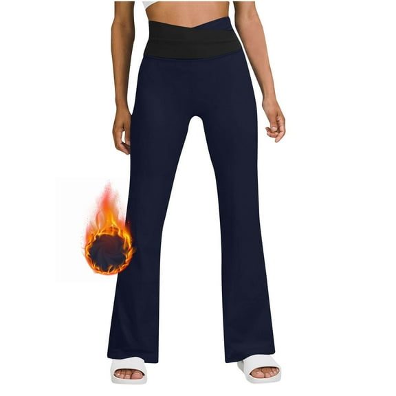 Puntoco Pants for women Waist Leggings for Women-Tummy Control Workout Soft Running High Waisted Non See Through Yoga Pants Navy 10(XL)