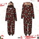 thumbnail image 5 of Conjuntos de pijamas navideños familiares a juego, pijamas de una pieza con capucha y estampado de árboles de Navidad y ciervos navideños, 5 of 5