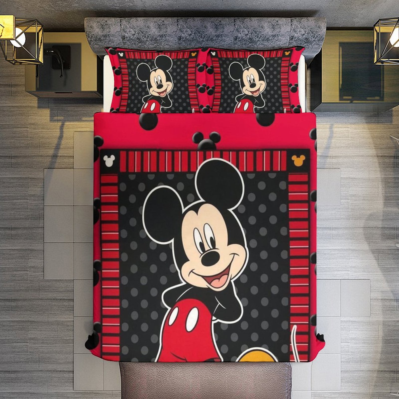 Cartoon 3-Piece Comforter Set, Personalized Bedding Decor for Kids And Teens (79"x90"+ 20 X 30in)