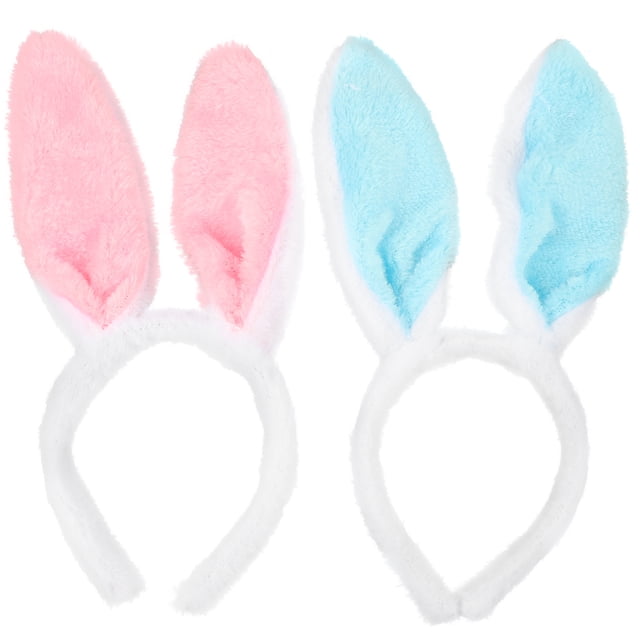 Miangastore 2 Pcs Serre-Tête Lapin en Peluche Agrafes de Cheveux Lapin de Pâques Adorables Cadeau de Fête