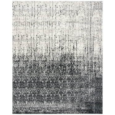 SAFAVIEH Retro Elsie Abstract Area Rug, Black/Light Grey, 6' x 9'