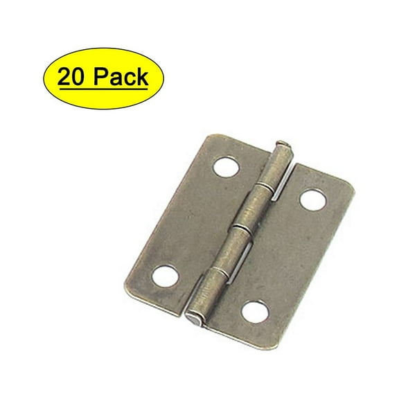 Uxcell 1" Length Foldable Screw Mounting Door  Hinges Hardware Bronze Tone 20Pcs Metal