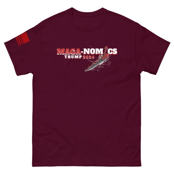 MAGA NOMICS Men's classic tee (Maroon, S)