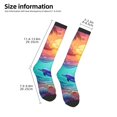 thumbnail image 2 of Rateoe Hawaiian Island Dolphin Pattern Women’s Knee High Crew Socks,Trouser Socks Comfortable, Breathable, Moisture-Wicking and Soft, 2 of 6