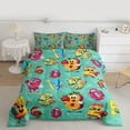 thumbnail image 2 of Homewish Boys Funny Number Bedding Comforter Set, Turquoise Cartoon Twin Comforter Sets, Square Triangle Abstract Reversible Bedding Set, Luxury Bedroom Decor, 2-Piece, 2 of 8