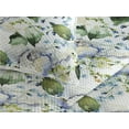 thumbnail image 3 of Ambesonne Flowers Quilted Bedspread Set 3 Pcs, Bloom of Wild Florets Print, Queen, Olive Green Blue and Lavender, 3 of 4