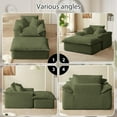 thumbnail image 5 of Lovableguy Modern Oversized Chaise Lounge Chair Indoor,Corduroy Deep seat Single Lounge Sofa with Ottoman,Sleeper Couch for Living Room,Bedroom,No Assembly Required,No Assembly Required,Green, 5 of 9