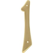 Hillman 4 Inch Solid Brass Lacquer Coated Traditional House Numbe