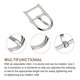 thumbnail image 3 of Metal Rodillo Hebilla, 4uds 7/9 Pulgadas Único Diente Cinturón Hebilla Ovalado Central Barra Hebillas para Cuero Artesanía Accesorios, Plata, 3 of 7