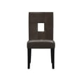 thumbnail image 4 of Weston Home Landen Keyhole Faux Leather Dining Side Chair, Dark Brown (Set of 2), 4 of 6