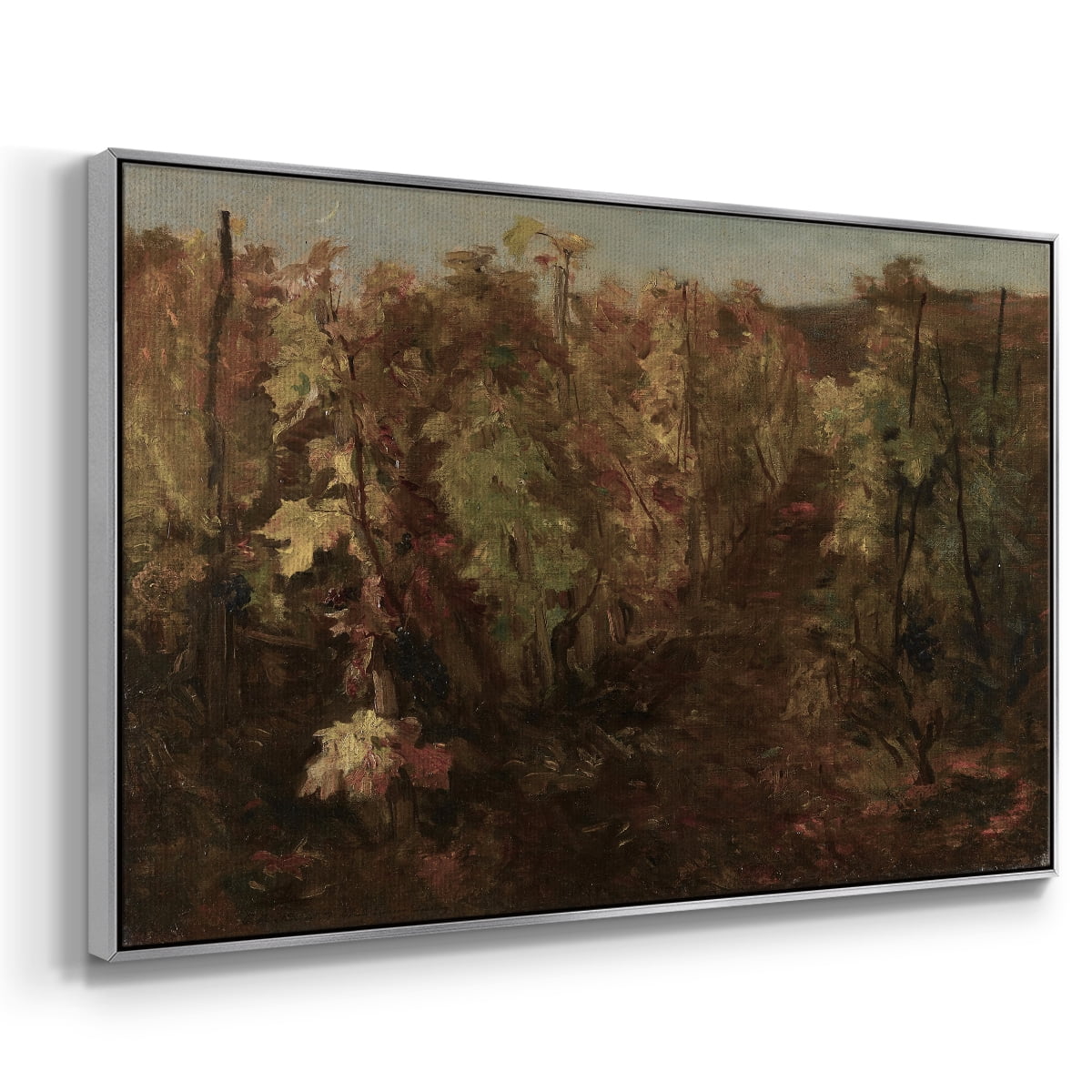 Vintage Landscape-CCCXIX By Wexford Home Framed in Silver Wood Gallery Wrapped Canvas 25 in. x 37 in.