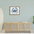 thumbnail image 2 of Stupell Industries Blue Crab Claws Sea Life Botanical Pattern Graphic Art Metallic Gold Floating Framed Canvas Print Wall Art, Design by Darlene Seale, 2 of 8