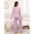 thumbnail image 3 of MINTREUS Women's Pajama Set Long Sleeve Sleepwear Set Soft Two Piece Matching Set with Pockets, 3 of 5