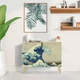 thumbnail image 2 of PixonSign Sideboard Buffet Cabinet, Kitchen Storage Cabinet with 2 Doors, Japanese Great Wave Off Kanagawa Vintage, Cupboard Console Table for Dining Room - 35" L x 18" W x 29" H, 2 of 5