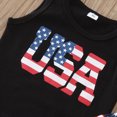 thumbnail image 5 of Toddler Outfits for Boys Letter Print Tank Top and Comfy Drawstring Shorts Set Cute 4th of July Summer Clothes, 5 of 6