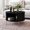 Black, variant on CBJCBJ 31" Modern Round Coffee Table with Sliding Door Storage, Center Table for Living Room, Black
