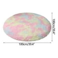 thumbnail image 3 of Hxlamzoo Fluffy Round Area Rug, Soft Tie Dye Rug, Shaggy Colorful Rug, for Bedroom, Living Room, Teen Dorm, Baby Nursery, 3 of 3