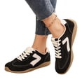 thumbnail image 2 of Domzle Fashion Platform Sneakers for Women Footwear 2026 | Memory Foam Insole for Comfortability; Non-Slip Casual Platform Shoes for Women Sneakers; Lightweight Lace-up Womens Shoes Black, 2 of 10