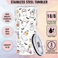 thumbnail image 3 of Halloween Ghost Tumbler Stainless Steel Travel Tumbler with Lid Straw Brush Cute Ghost Coffee Mug Cup for Women Travel Birthday Horror Gift, 3 of 6