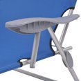 thumbnail image 1 of vidaXL Chaise Longue avec Auvent Bleu Acier, 1 of 5