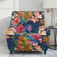 thumbnail image 2 of Xixirimido Colorful Hibiscus Plumeria Pattern Recliner Cover with Pockets Reclining Slipcover 4-Pieces Lazy Boy Recliner Armchair Cover for Recliner Furniture Protector for Kid Pet, 2 of 8