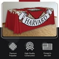 thumbnail image 3 of Harvard Crimson 6' College Sports Printed Table Throw - NCAA Licensed - Polyester Draped - School Tablecloth (Red, White), 3 of 5