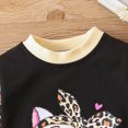 thumbnail image 5 of HCNTES Girls Clothes 18M 24M 1T 2T 3T 4T 5T 6T Girls Long Sleeved Cartoon Cat Print Crewneck Top and Elastic Waist Leopard Pants 2Pcs Pretty Clothing Sets Gift for Baby Fall Winter, 5 of 6