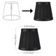 thumbnail image 4 of Clip En Pantallas de Lámpara Candelabro de Vela Pantallas para Techo Luz Colgante Lámpara de Mesa Luz de Piso 18 Piezas Negro, 4 of 5