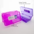 thumbnail image 3 of BAZIC Plastic Pencil Case Utility Storage Box, Glitter Bright Color, 24-Pack, 3 of 5