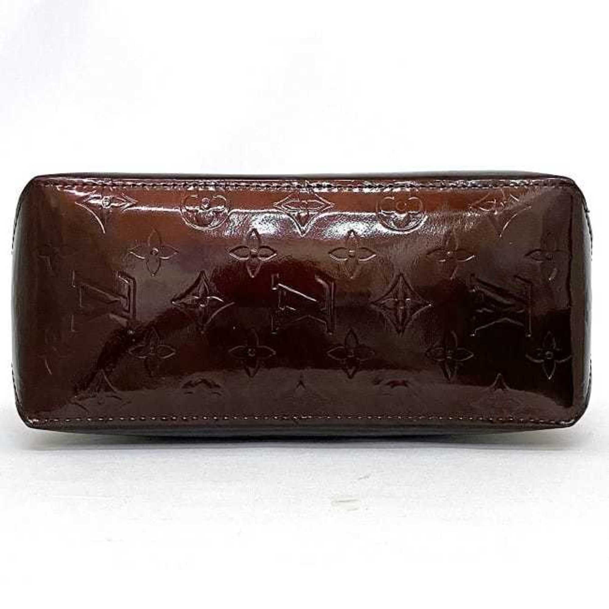 Authenticated Used Louis Vuitton Handbag Lead PM Brown Beige Amaranto Monogram  Vernis M91993 Patent Leather Nume MI2027 LOUIS VUITTON LV Tote Bag Enamel 