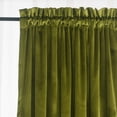 thumbnail image 3 of Juego de cortinas Roslynwood de terciopelo verde oliva, 132 x 213 cm, 2 paneles, 3 of 8