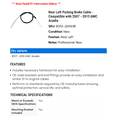 thumbnail image 2 of Rear Left Parking Brake Cable - Compatible with 2007 - 2015 GMC Acadia 2008 2009 2010 2011 2012 2013 2014, 2 of 2