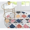 thumbnail image 3 of Rugs.com Morocco Collection Rug – 4 Ft Round Multi High-Pile Rug Perfect For Kitchens, Dining Rooms, 3 of 9