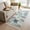 Teal Blue, variant on Blue Grey Coastal Bathroom Rug 2'x3', Sea Turtle Nautical Coral Summer Beach Low Profile Front Entryway Rug with Tassels, Woven Cotton Washable Kitchen Mat Carpet for Foyer Bedroom Back Door Decor