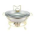 thumbnail image 1 of veasfak Ensemble de Chauffe-Buffet avec Couvercles Transparents, Plat de Chafing Rectangulaire, Plateau de Réchauffement, 1 of 9