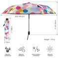 thumbnail image 3 of FORMRS Travel Umbrella Folding Auto Open Close Windproof Rain UV Protection, Light Colorful Circles, 3 of 8
