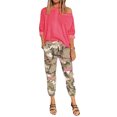 thumbnail image 5 of Women Cold Shoulder Crew Neck Long Sleeve Cut Out Pullover Shirt, 5 of 5