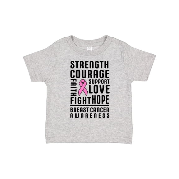 Inktastic Breast Cancer Awareness Strenght Courage Support Love Boys or Girls Toddler T-Shirt