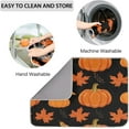 thumbnail image 6 of Fall Dish Drying Mat, Maple Leaves Pumpkins Autumn Microfiber Kitchen Countertops Protector Draining Pad Absorbent Reusable Washable Coffee Bar Mat Easy Clean,, 6 of 7