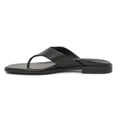 thumbnail image 4 of FSJ Women Simple Slide Flip Flops Thong Sandals T-Strap Flat Slip On Slippers Casual Comfort Vacation Summer Day Outfit Shoes Size 8.5 Black, 4 of 5
