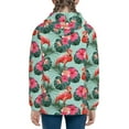 thumbnail image 6 of Pofeuu Palm Leaves Flamingo Print Teenage Zipper Hoodie Sweatshirts Hooded Casual Jackets With Pocket For Boys Girls-Small, 6 of 6