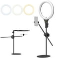 thumbnail image 2 of Ulanzi Desktop Ring Light Kit with Overhead Shooting Arm 10" Adjustable 3500K-6500K LED Fill Light for Photography, Makeup, Live Streaming & Video Recording, 2 of 14