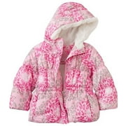 Zero Xposur Toddler Girls Pink Leopard Print Winter Ski Jacket Puffer Coat