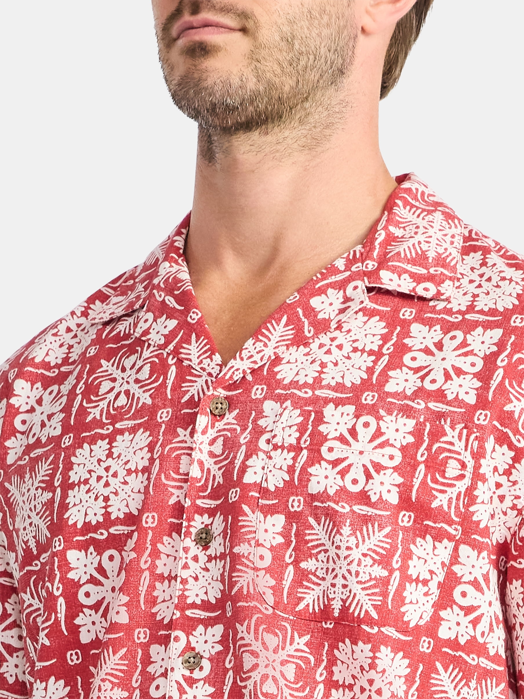 George Men's and Big Men's Holiday Camp Shirt, Sizes S-3XL