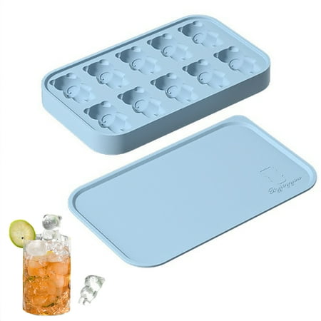 

Younar Press Type Ice Cube Maker | Ice Trays For Freezer | Reusable Rectangle Ice Cube Molds For Whiskey Cocktails Vodka And Juice Beverages