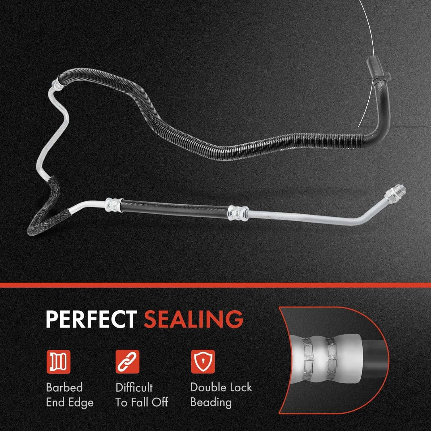 A-Premium Power Steering Return Hose Line Assembly Compatible with Ford F-250 Super Duty, F-350 Super Duty, 2005, Gear To Cooler