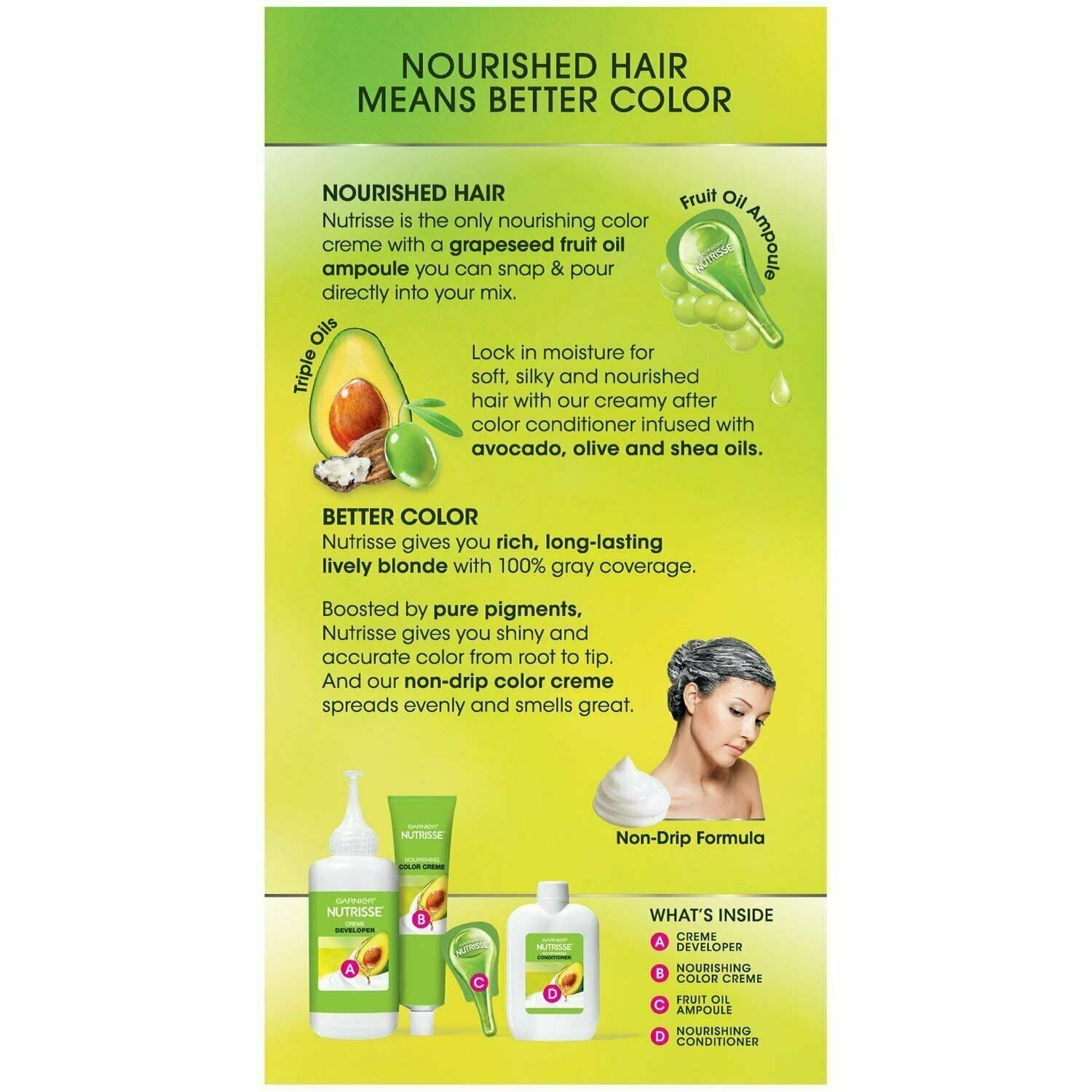 Garnier Nutrisse Haircolor - 73 Honeydip (Dark Golden Blonde) 1 Each (Pack of 4)